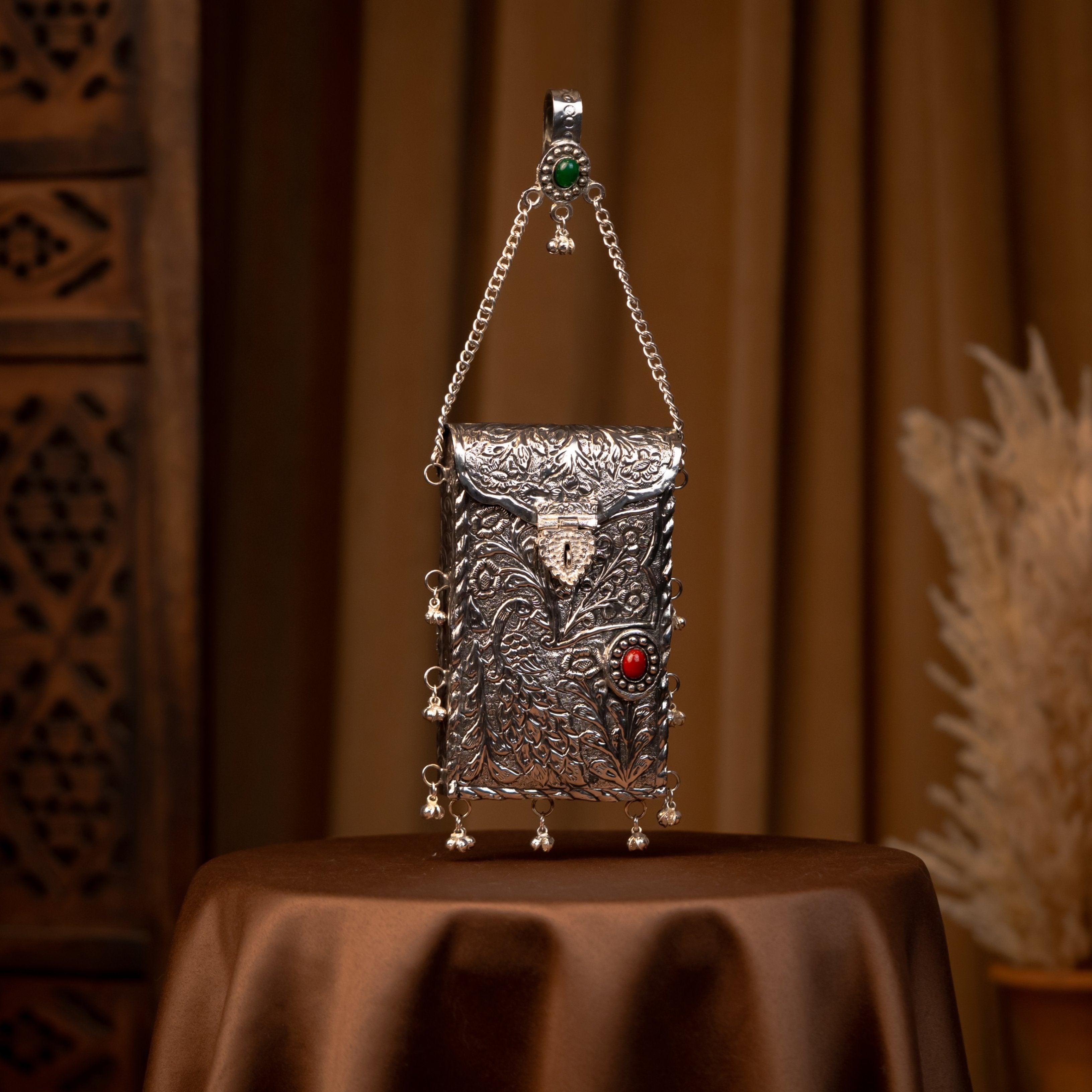 Ethnic Silver Box Bag