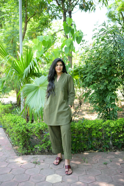 Green Organic Cotton Co-ord Set hover image