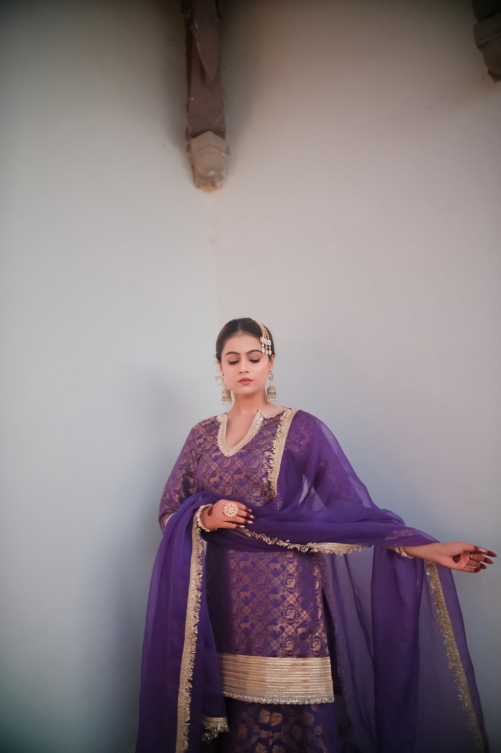 Nazakat-E-Haya Kurta Sharara Set