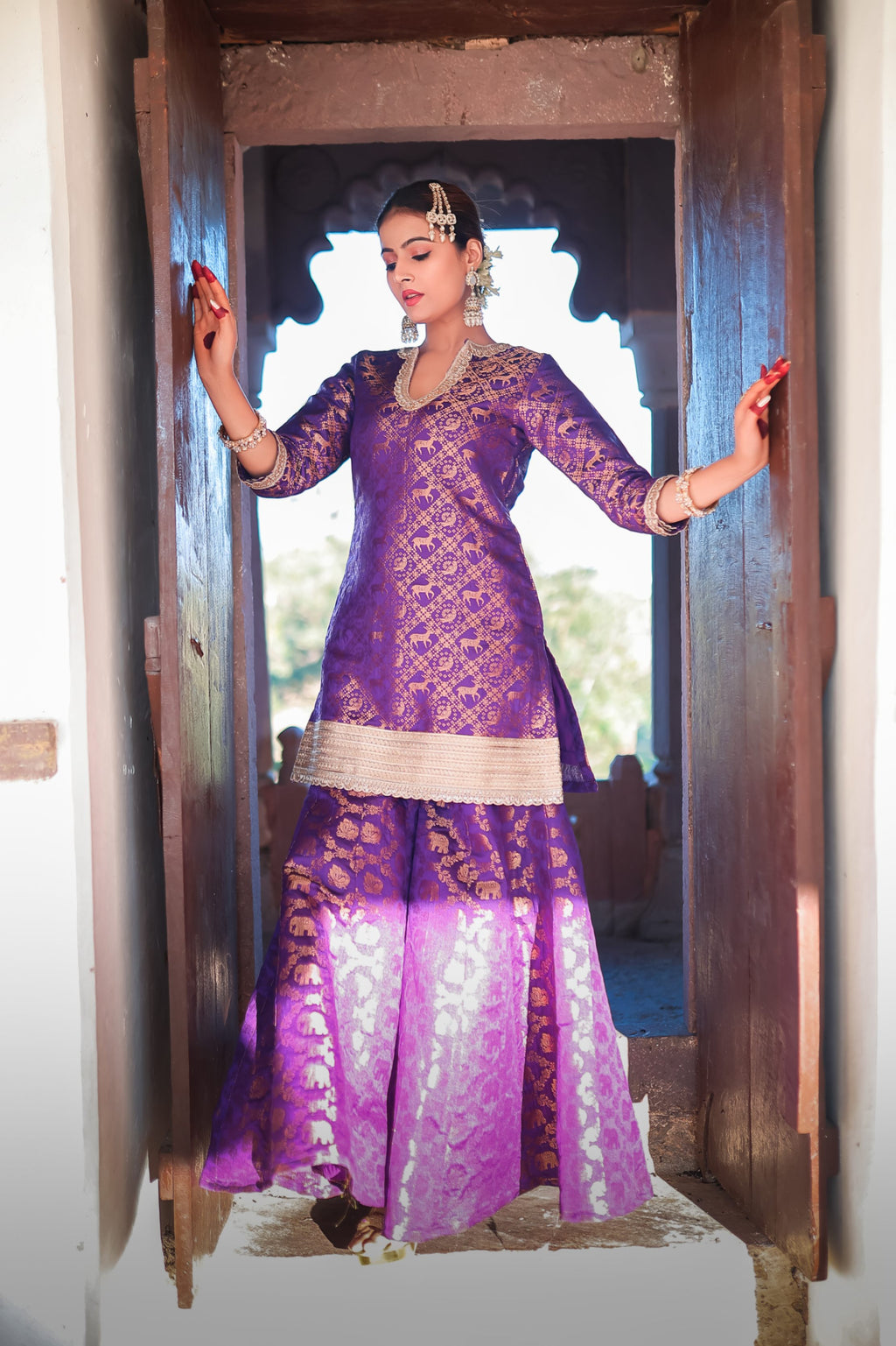 Nazakat-E-Haya Kurta Sharara Set