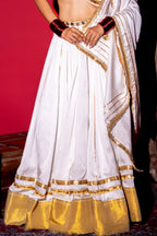 Kasavu Glow Lehenga Set