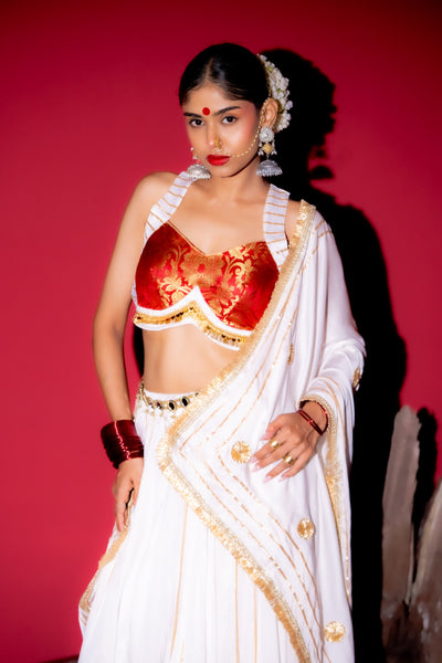 Kasavu Glow Lehenga Set hover image