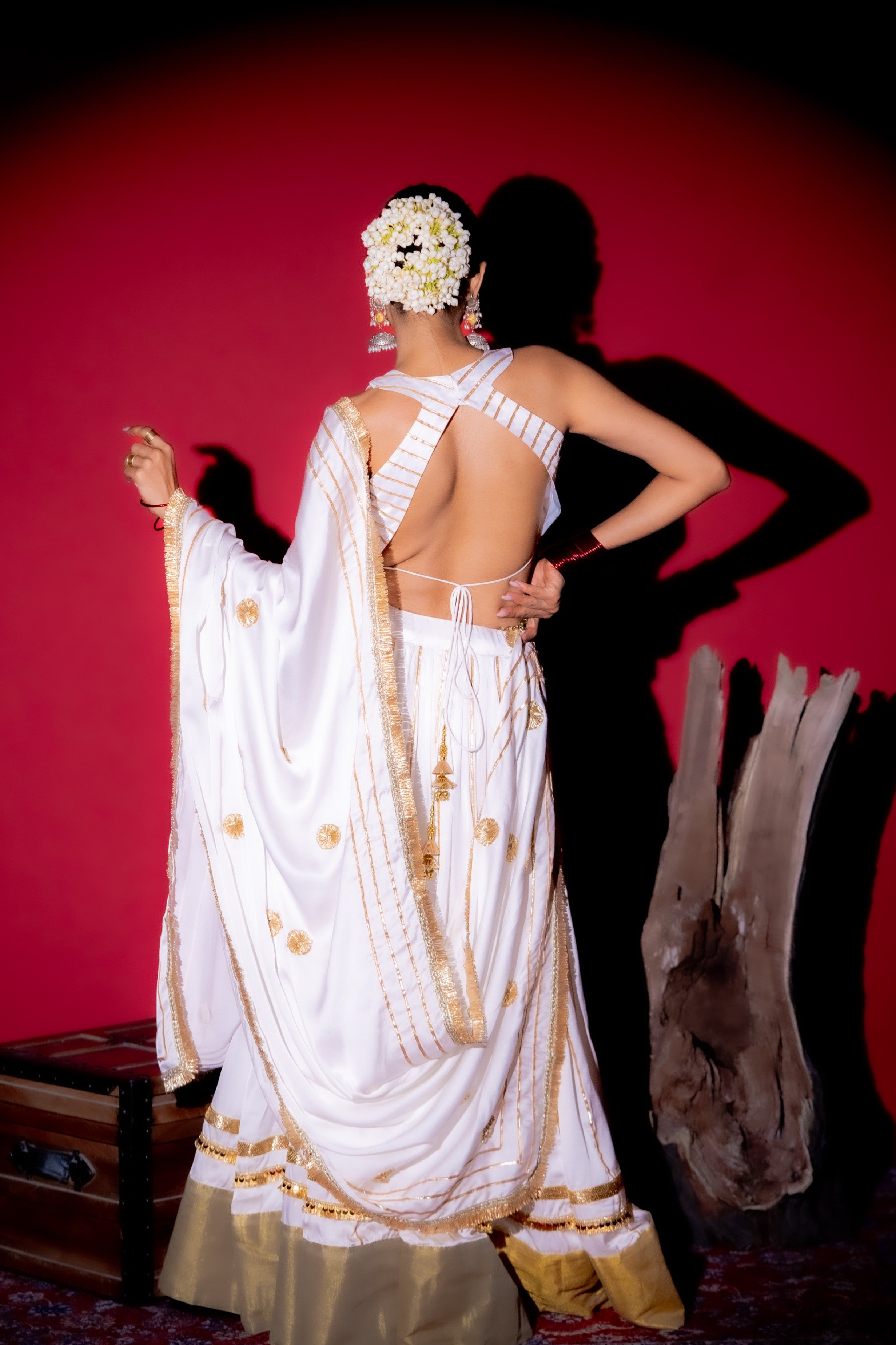 Kasavu Glow Lehenga Set