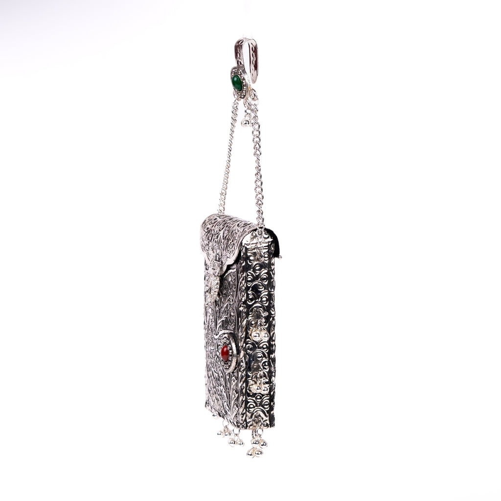 Ethnic Silver Box Bag