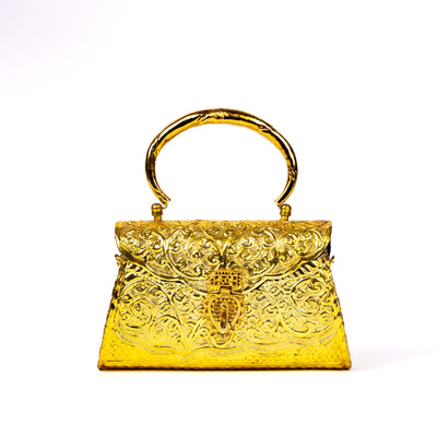Golden Handcrafted Clutch hover image