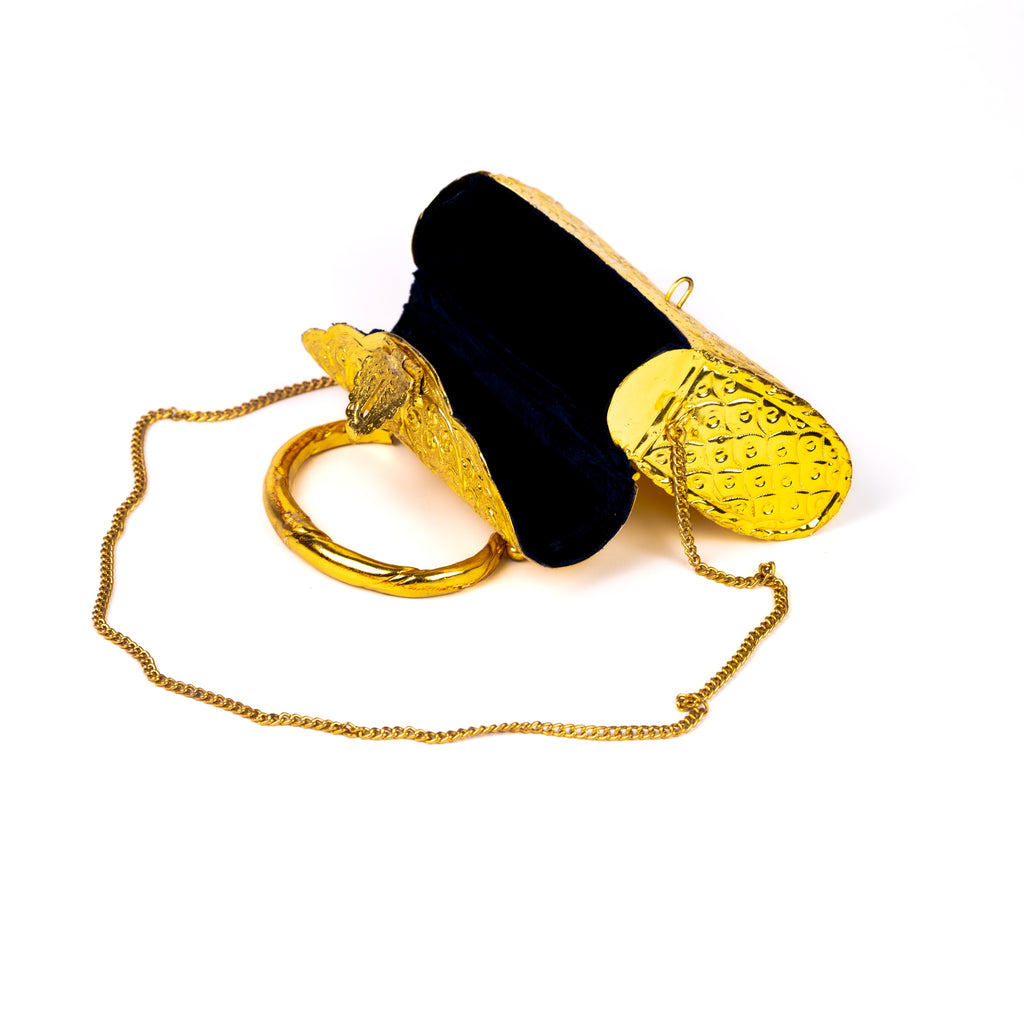 Golden Handcrafted Clutch