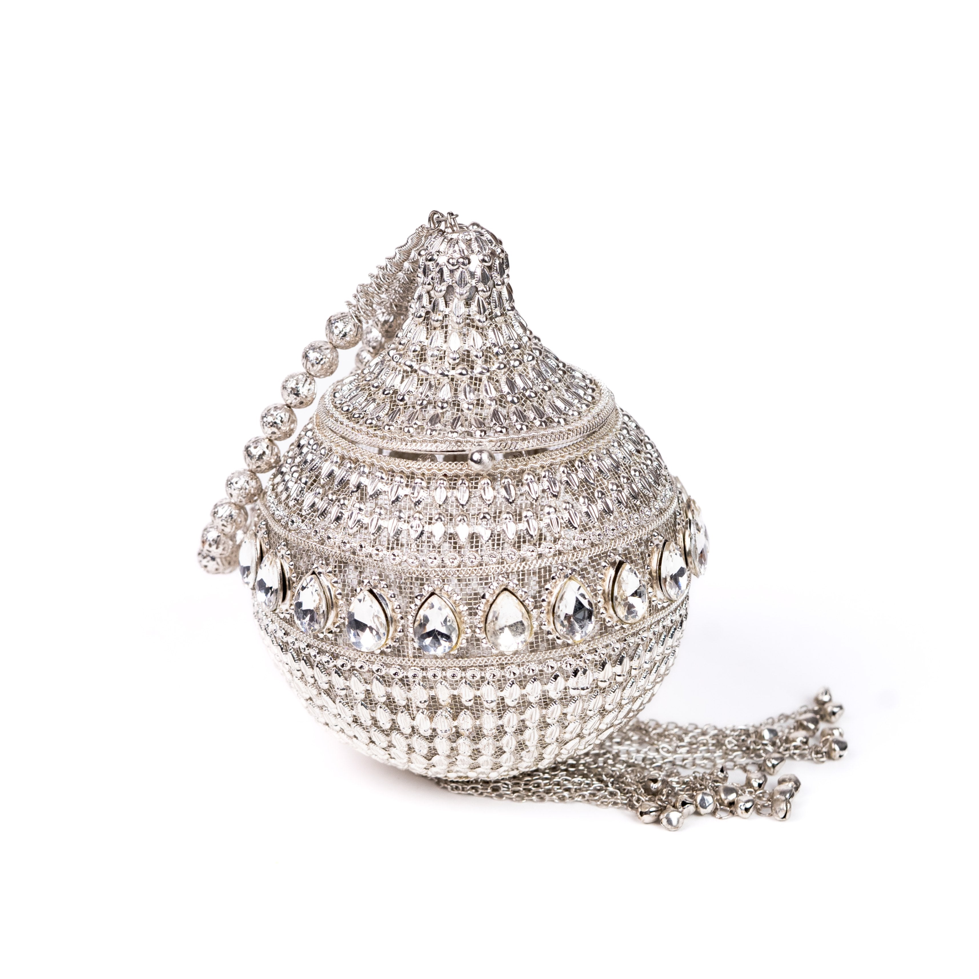 Silver Bloom Potli