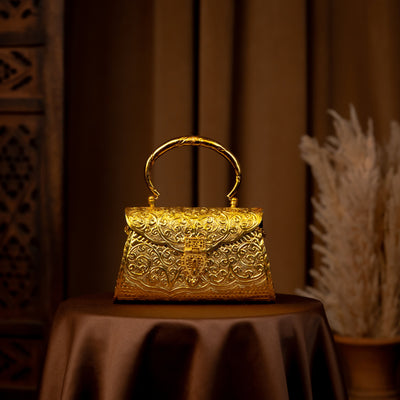 Golden Handcrafted Clutch