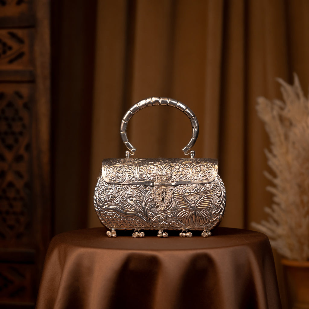 Oxidized Silver Purse