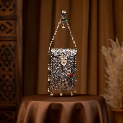 Ethnic Silver Box Bag