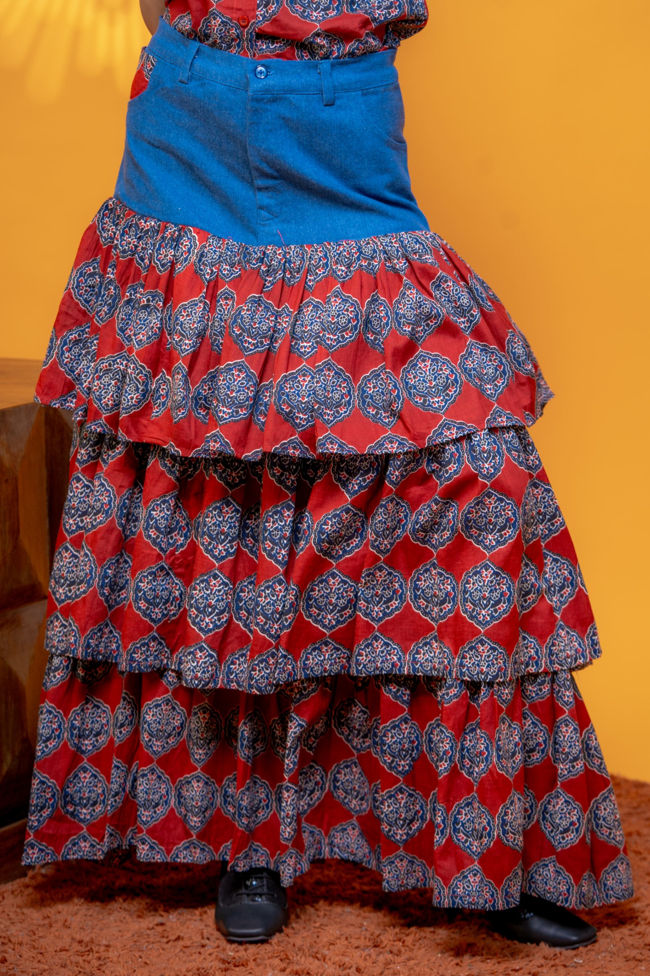 Gulnaar Ajrakh Skirts