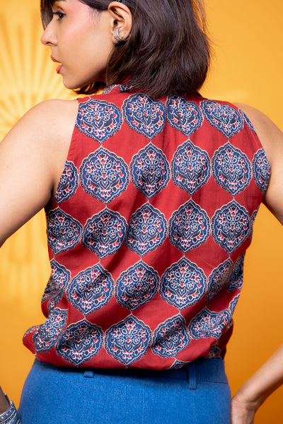 Gulnaar Ajrakh Shirt hover image