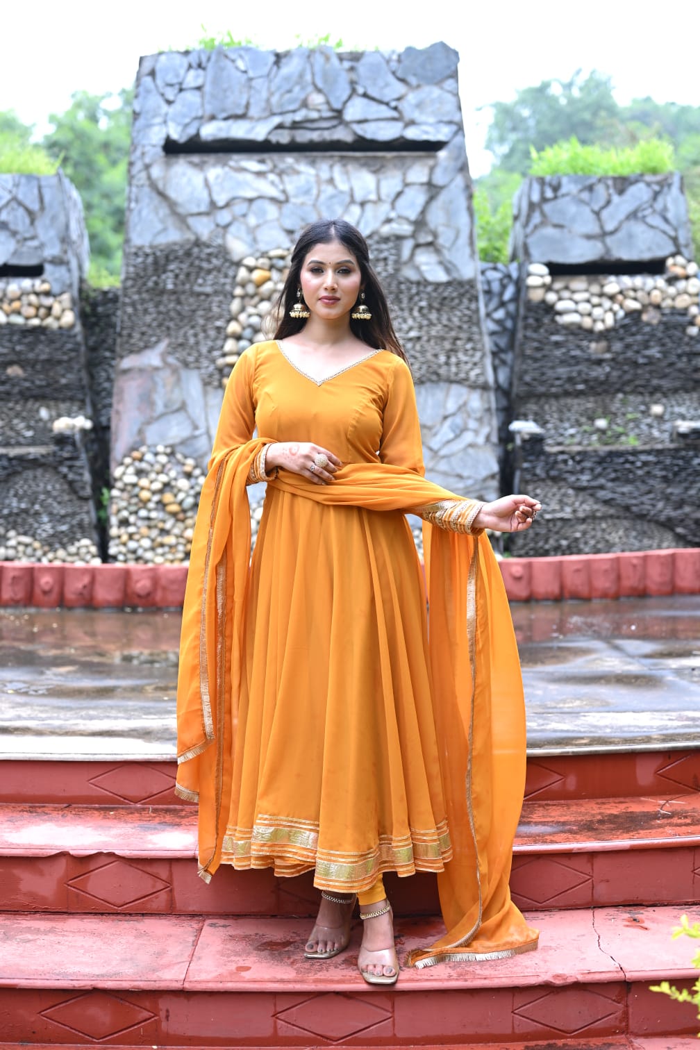Haldi Noor Anarkali Set