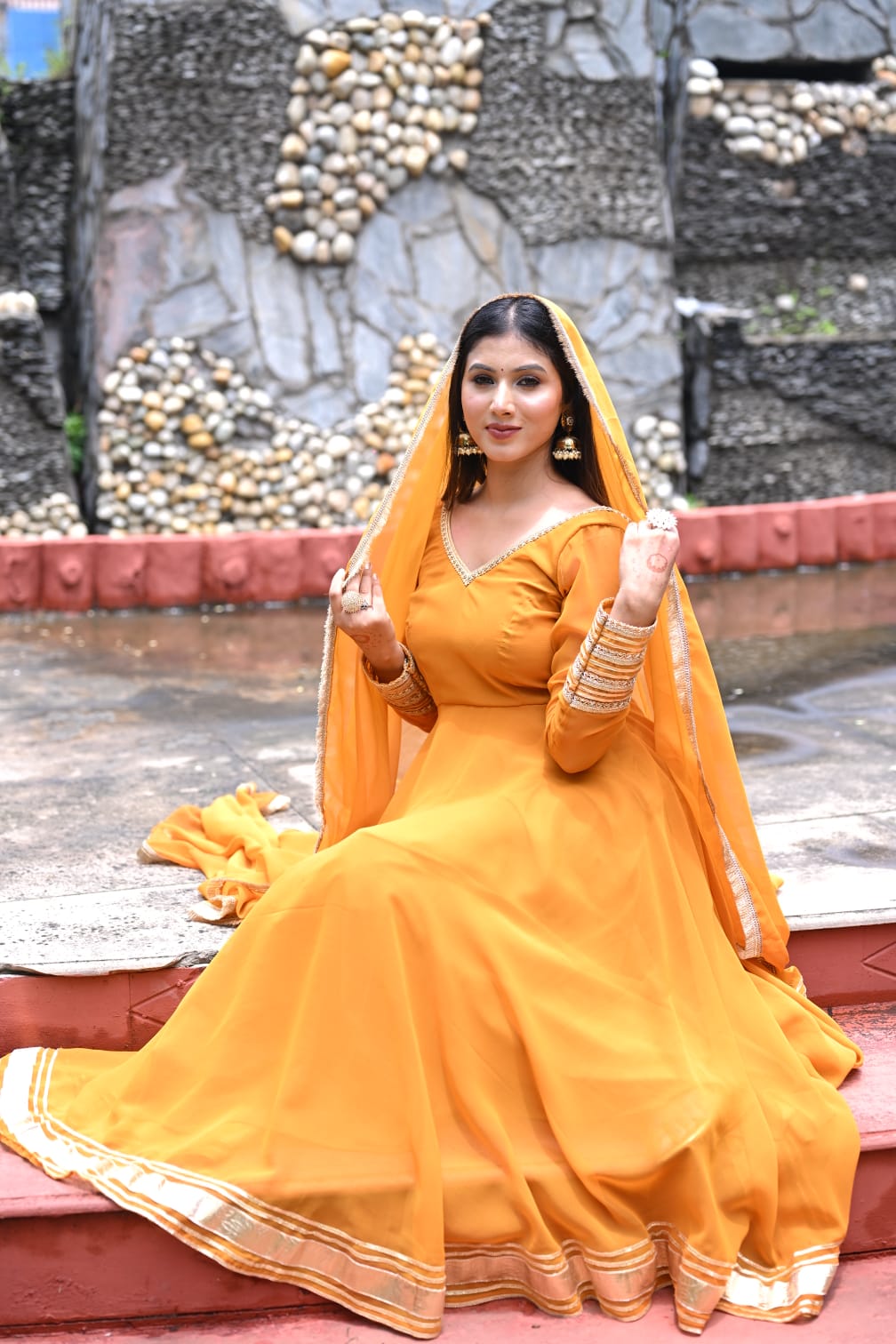 Haldi Noor Anarkali Set