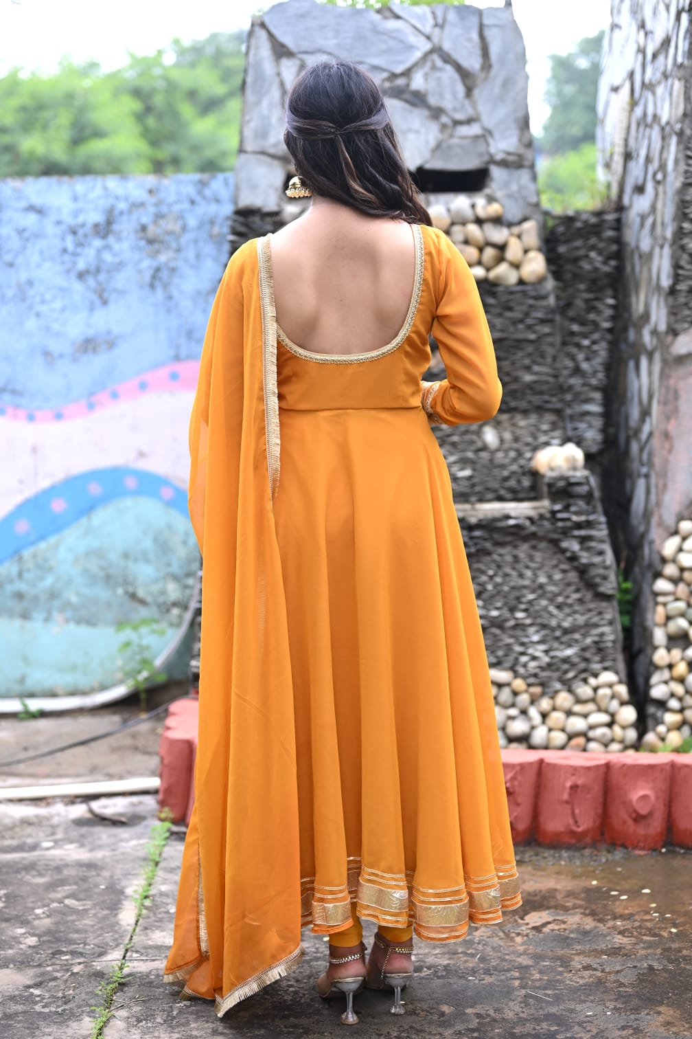 Haldi Noor Anarkali Set