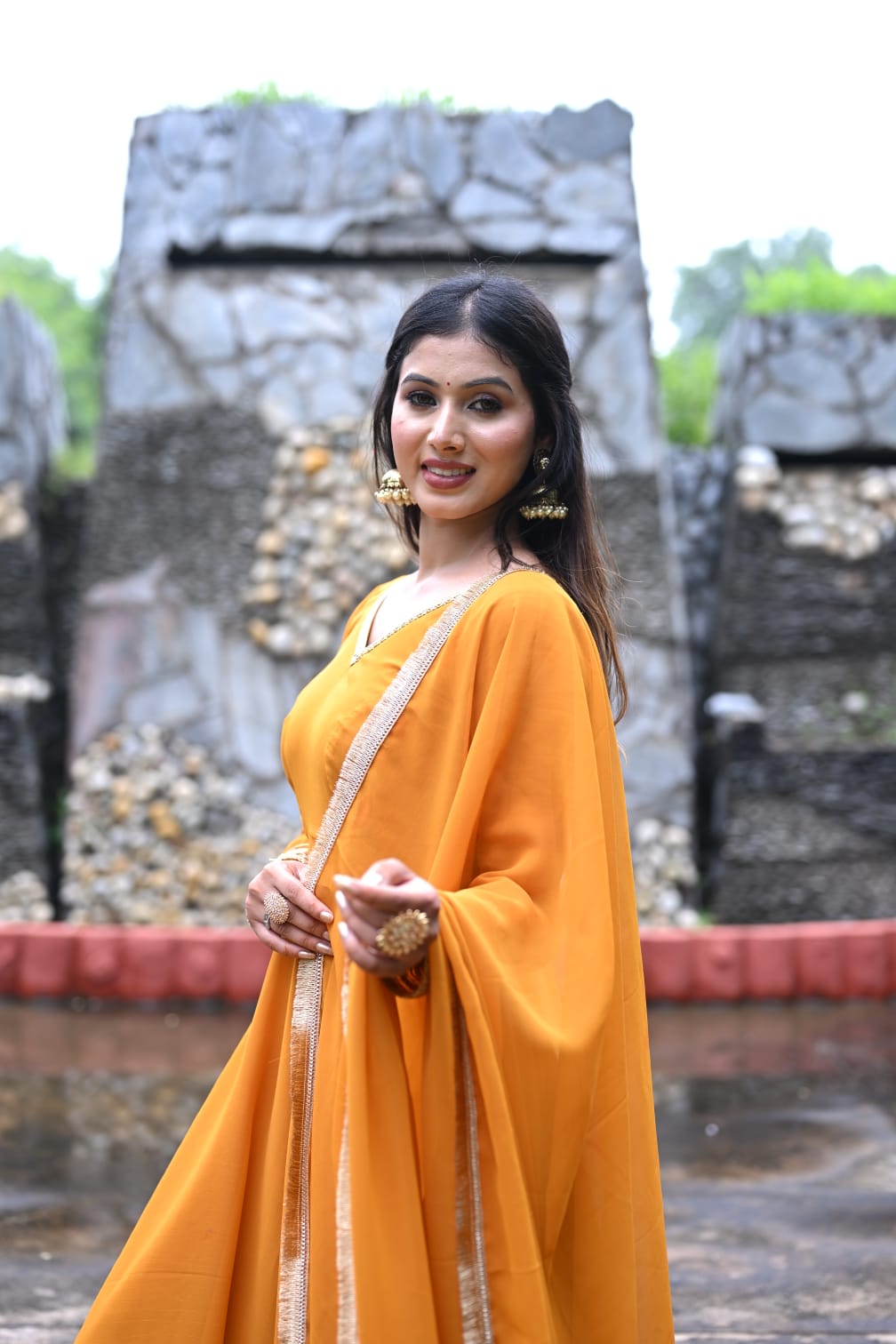 Haldi Noor Anarkali Set
