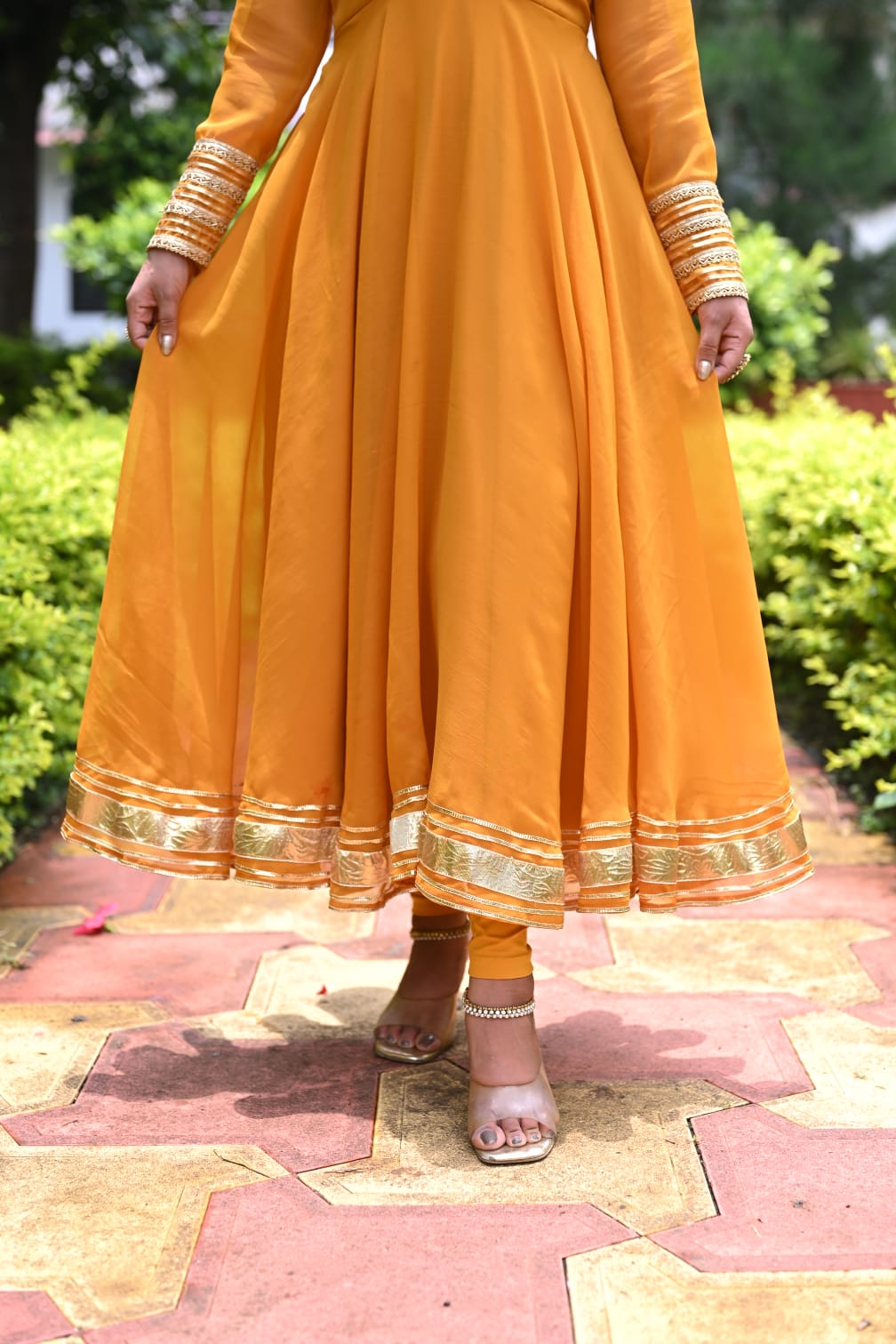 Haldi Noor Anarkali Set