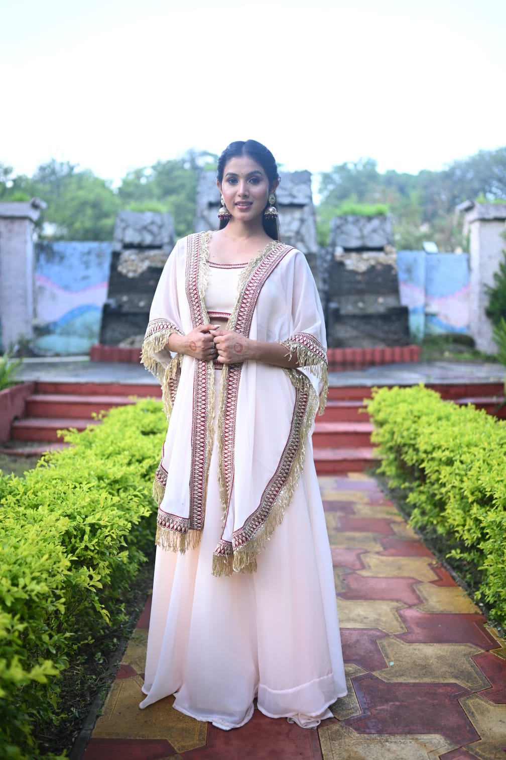Chandrika Skirt & Cape Set