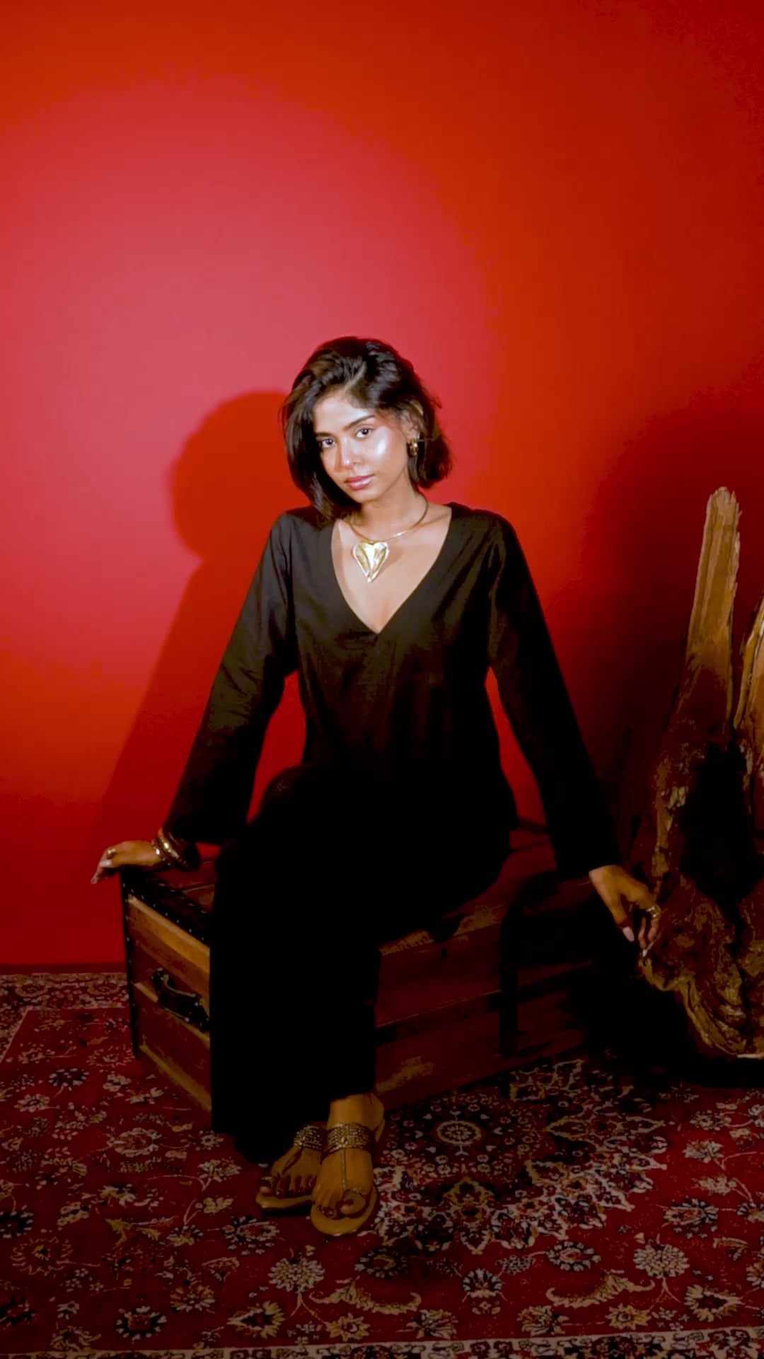 Black Gulzaar Kurti