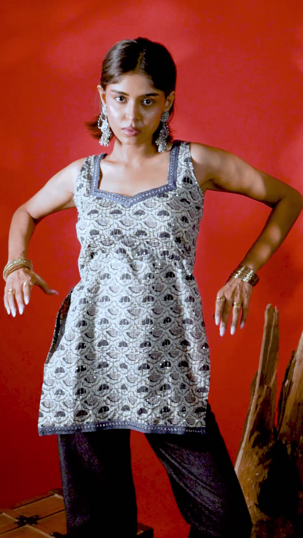 Moonlit Ajrakh Kurti
